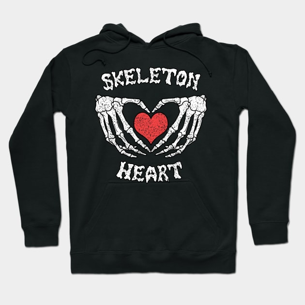 Vintage Skeleton Bones Heart Halloween Hoodie by victorstore